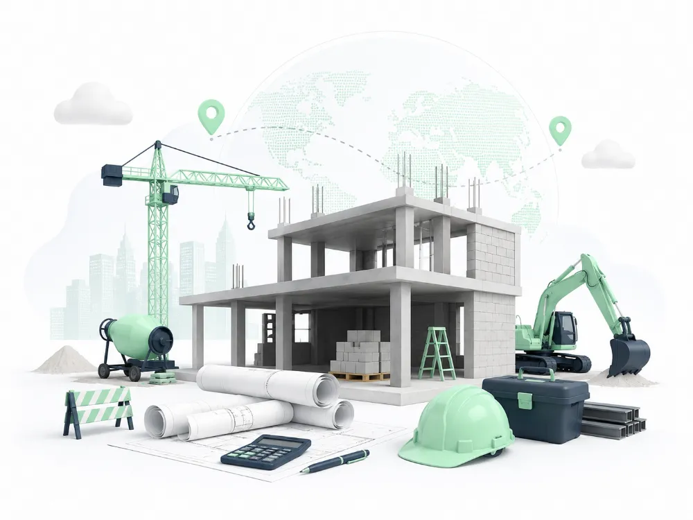 Illustration representing Construction & Contractors